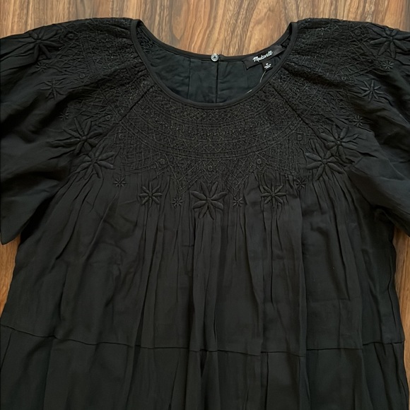 Madewell Embroidered Smoked Midi Dress - Picture 6 of 16